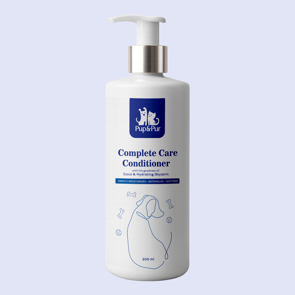 Pup & Pur Complete Care Conditioner for Dogs | Deep Moisturizing & Detangling | 100 ml 200ml