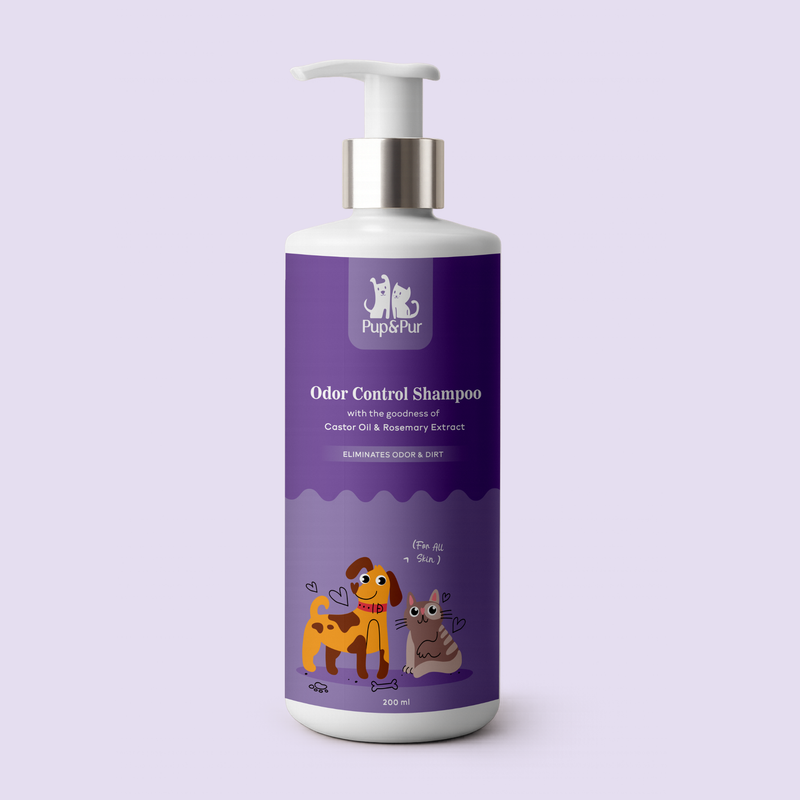 Pup & Pur Odor Control Shampoo For Dog and Cat | Deodorizing Pet Shampoo | 200 ml