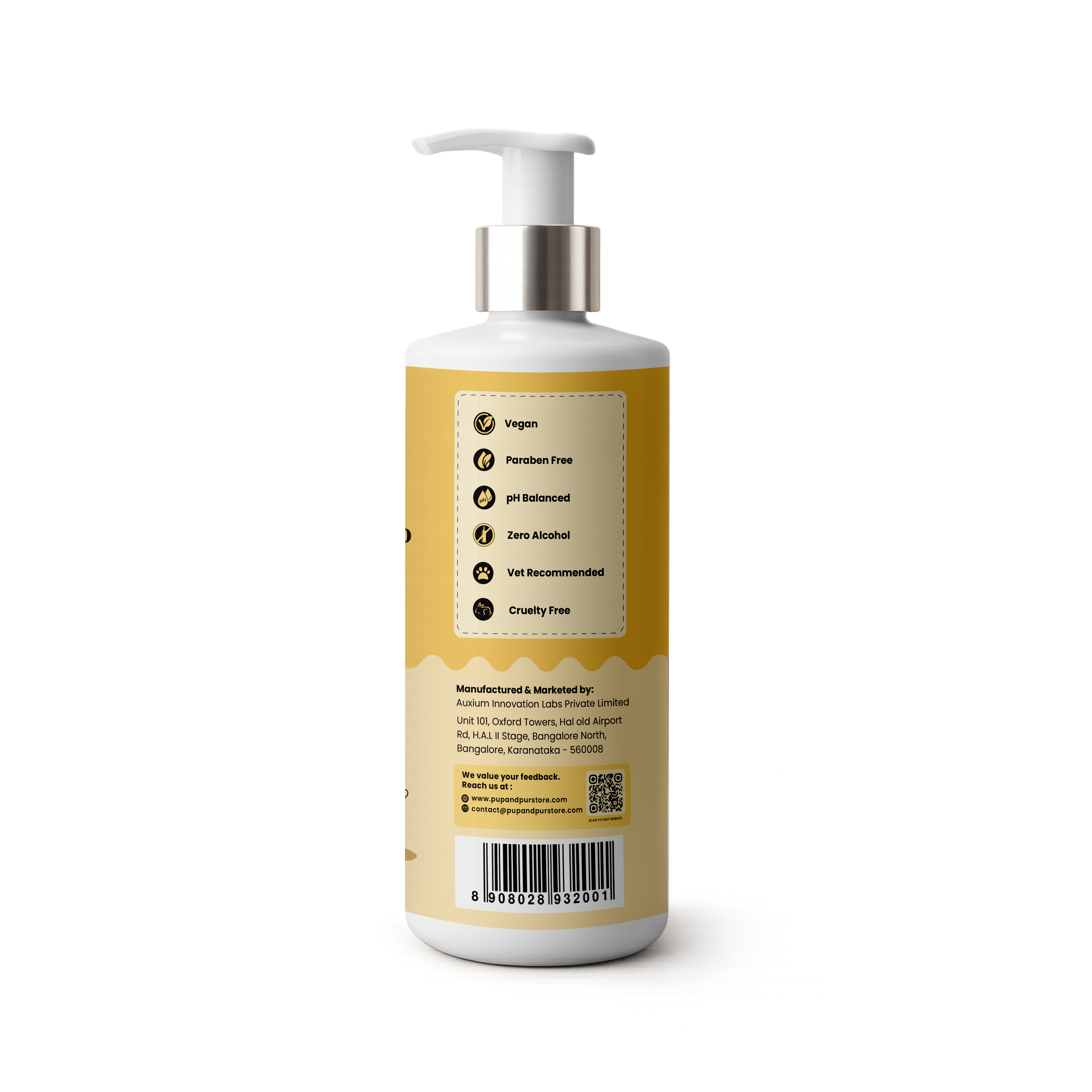 Pup & Pur Oatmeal Shampoo For Dogs & Cats | Pet Shampoo For Dry & Itchy Skin  | 200 ml