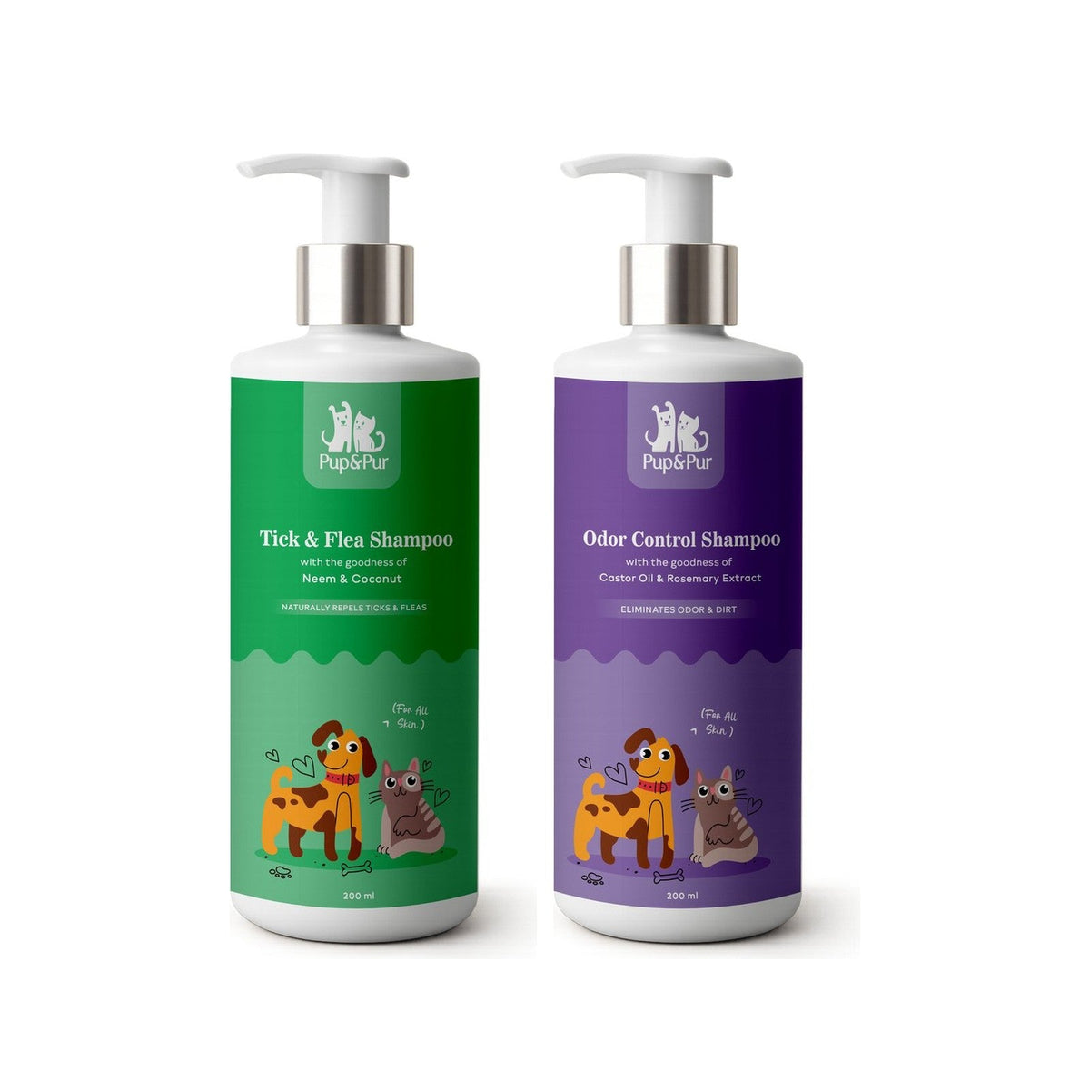 Monsoon Kit: Anti Tick & Flea Shampoo and Odour Control Shampoo