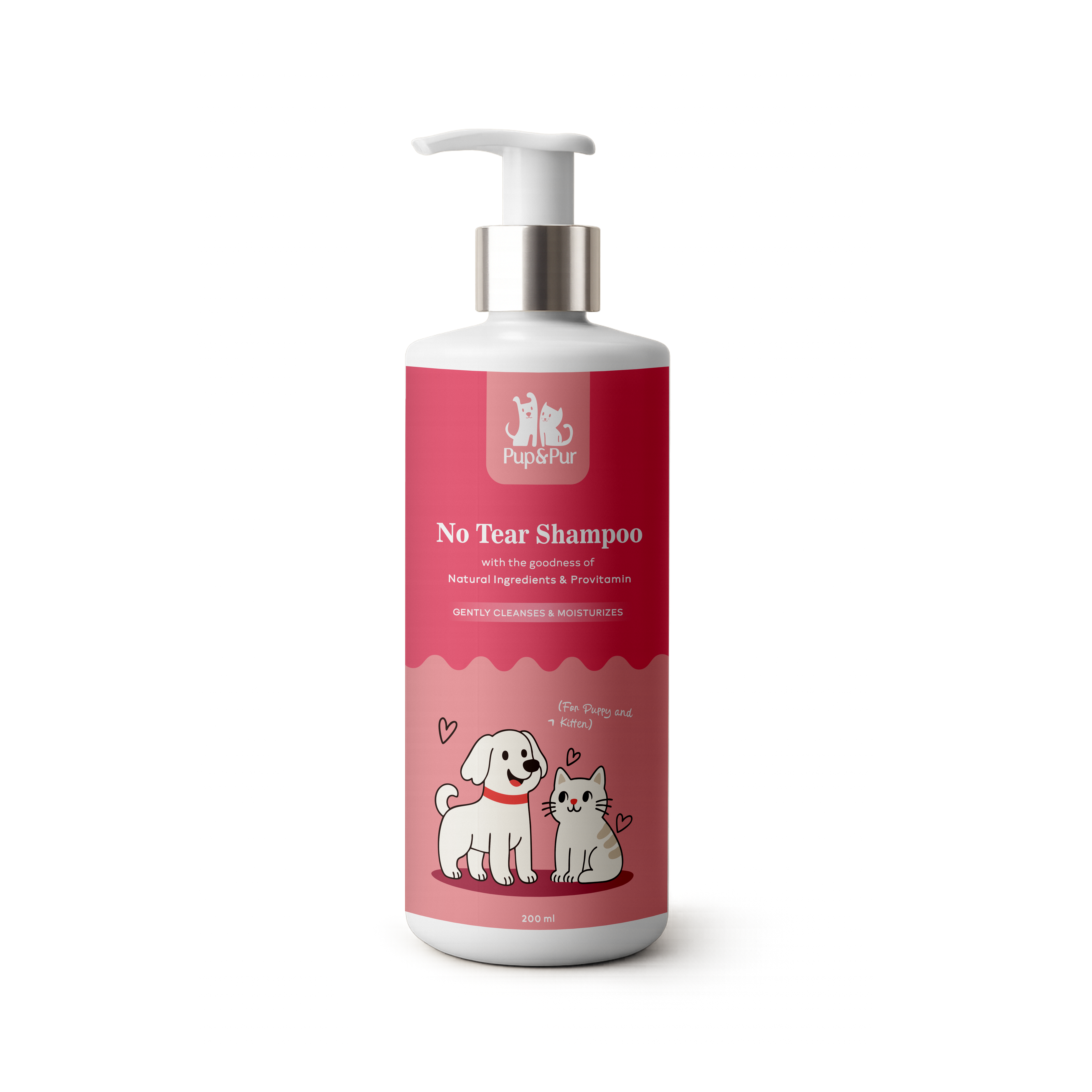 Pup & Pur No Tear Shampoo For Puppy & Kitten | Pet Shampoo For Sensitive Skin | 200 ml